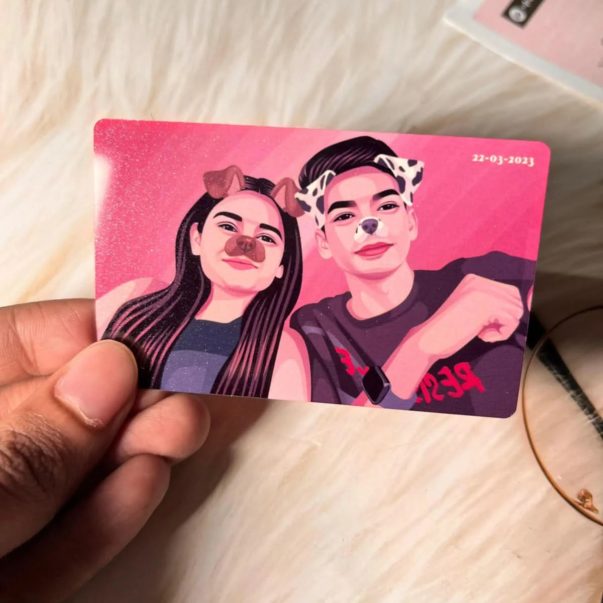 Hand - Drawn | Detailed Metal Wallet Card - Giftsapp.in