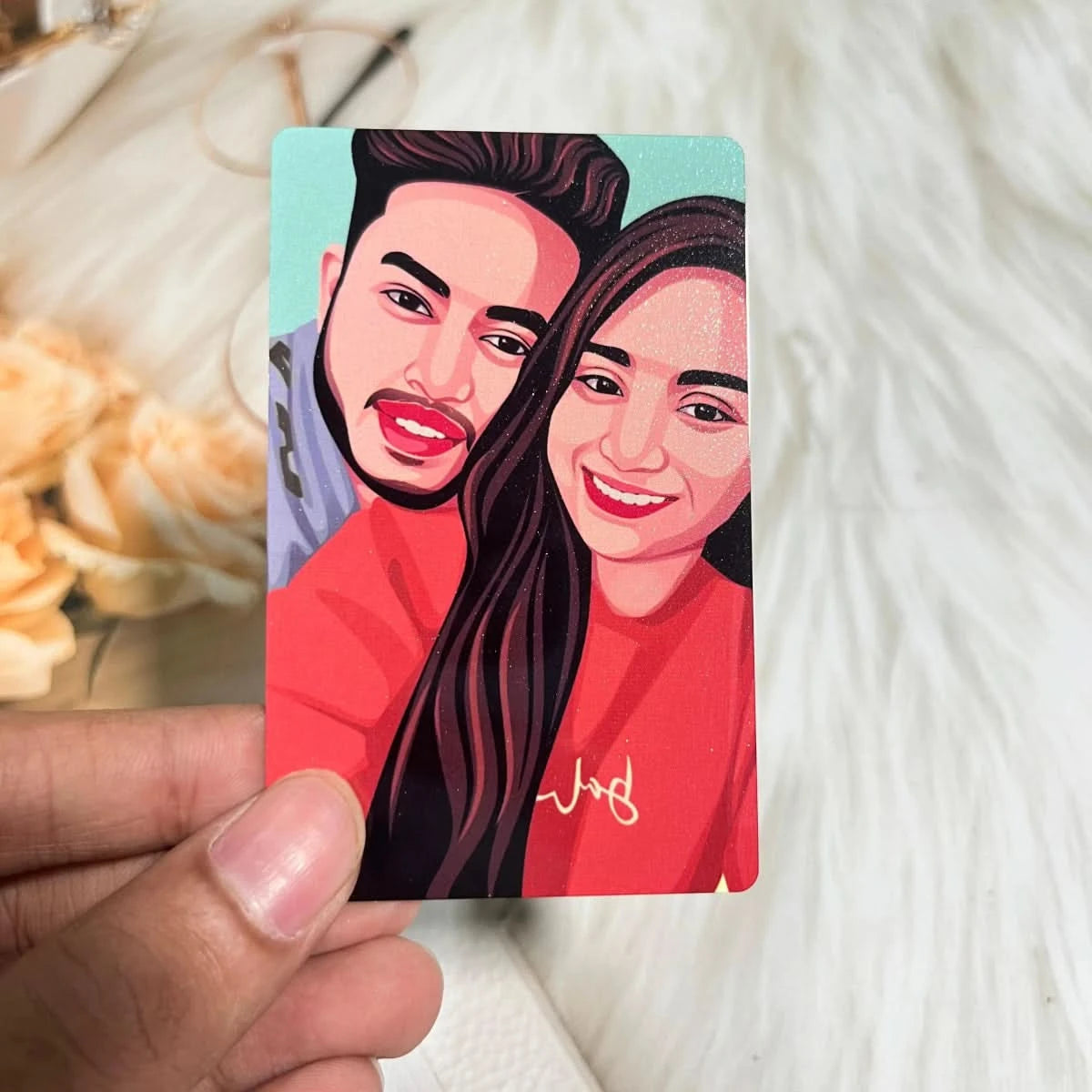 Hand - Drawn | Detailed Metal Wallet Card - Giftsapp.in