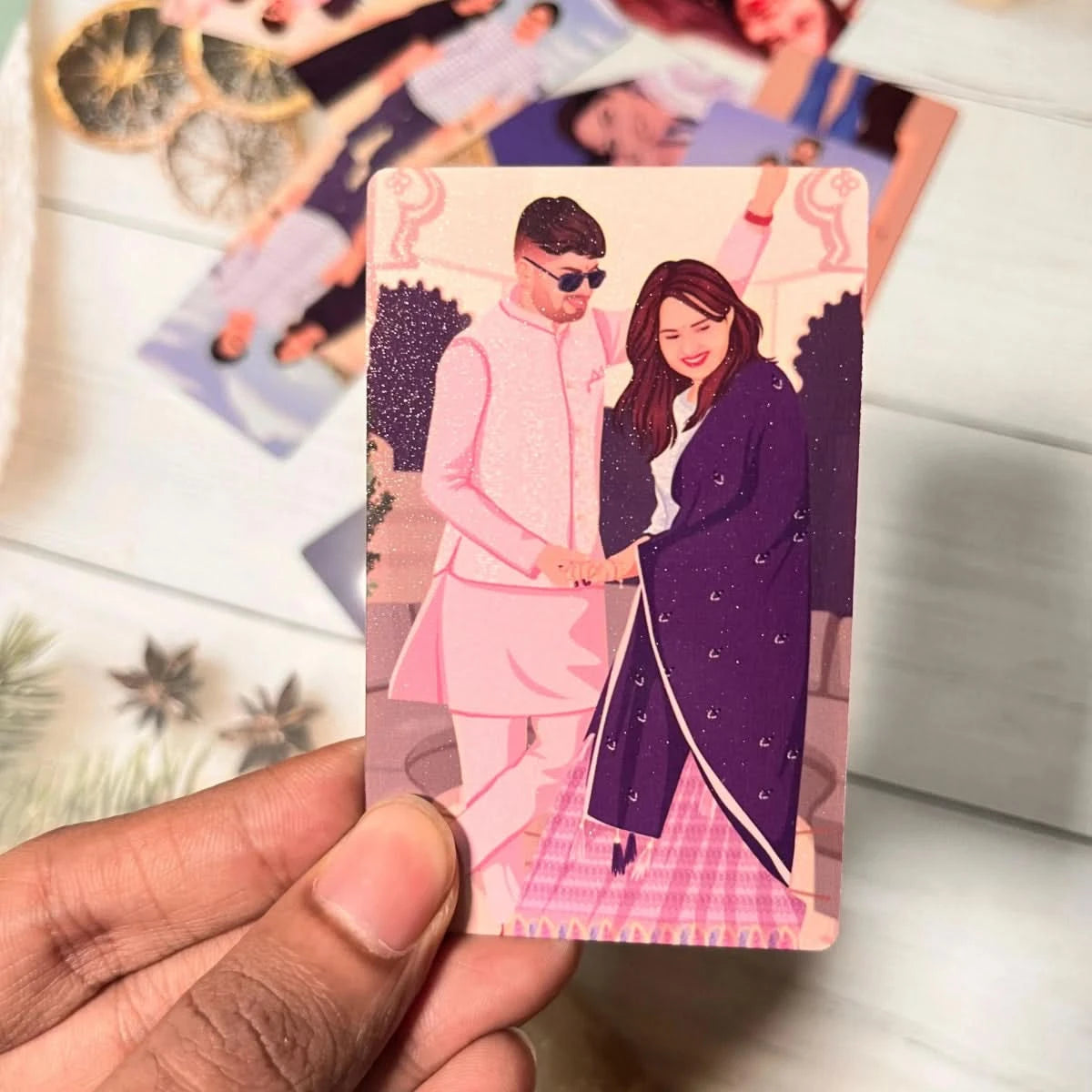 Hand - Drawn | Detailed Metal Wallet Card - Giftsapp.in