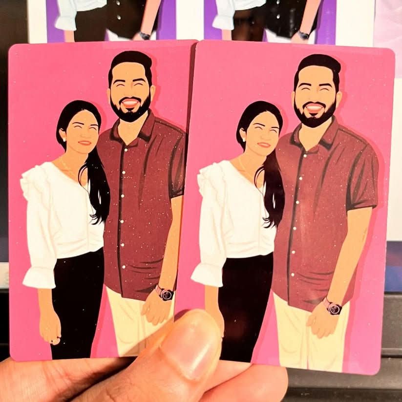 Hand - Drawn | Minimal Metal Wallet Card - Giftsapp.in