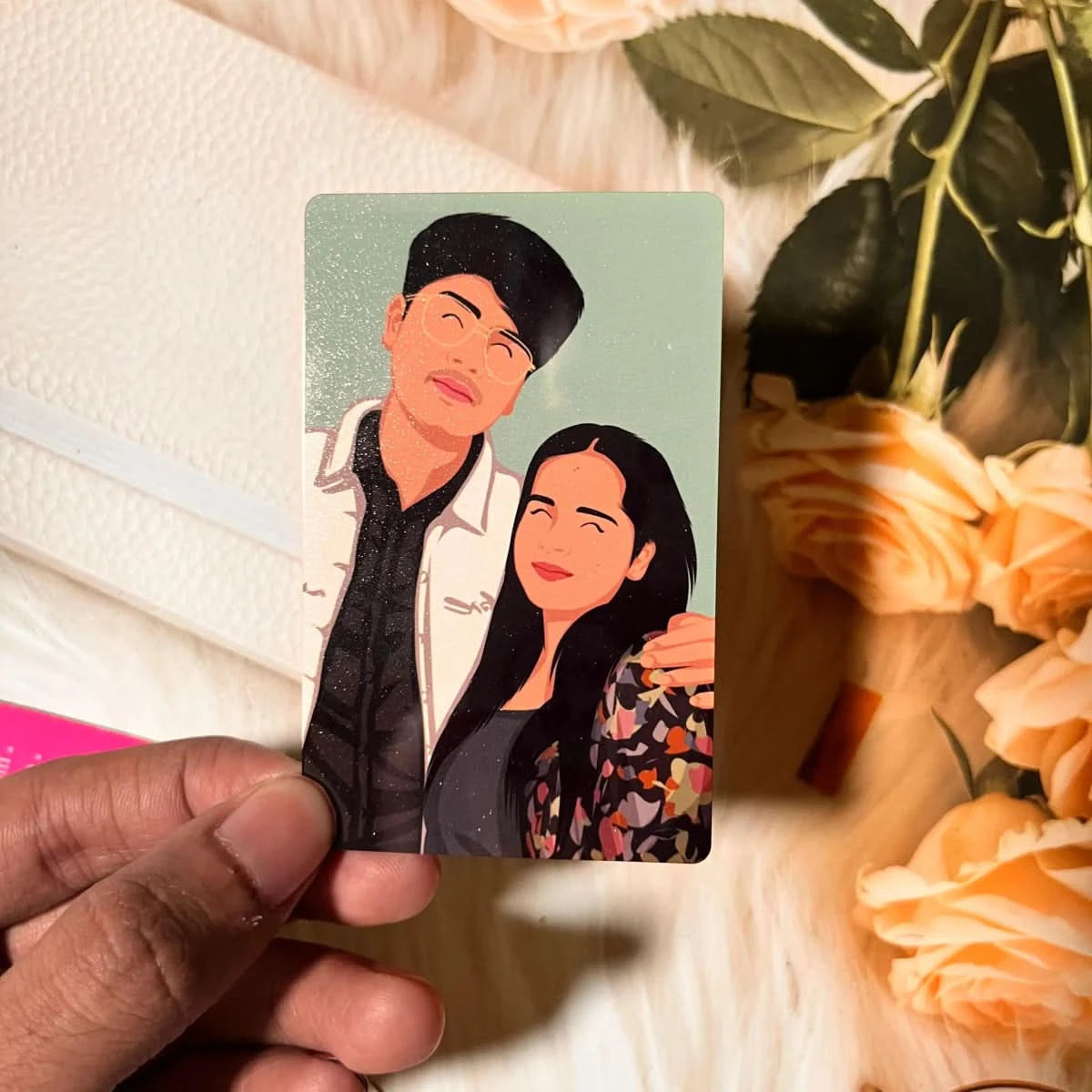 Hand - Drawn | Minimal Metal Wallet Card - Giftsapp.in