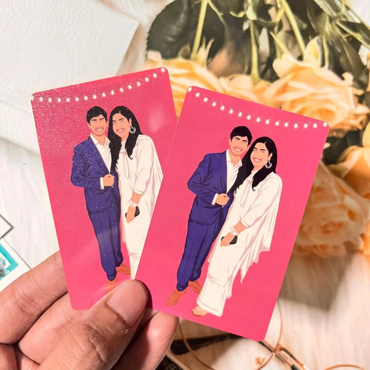 Hand - Drawn | Minimal Metal Wallet Card - Giftsapp.in