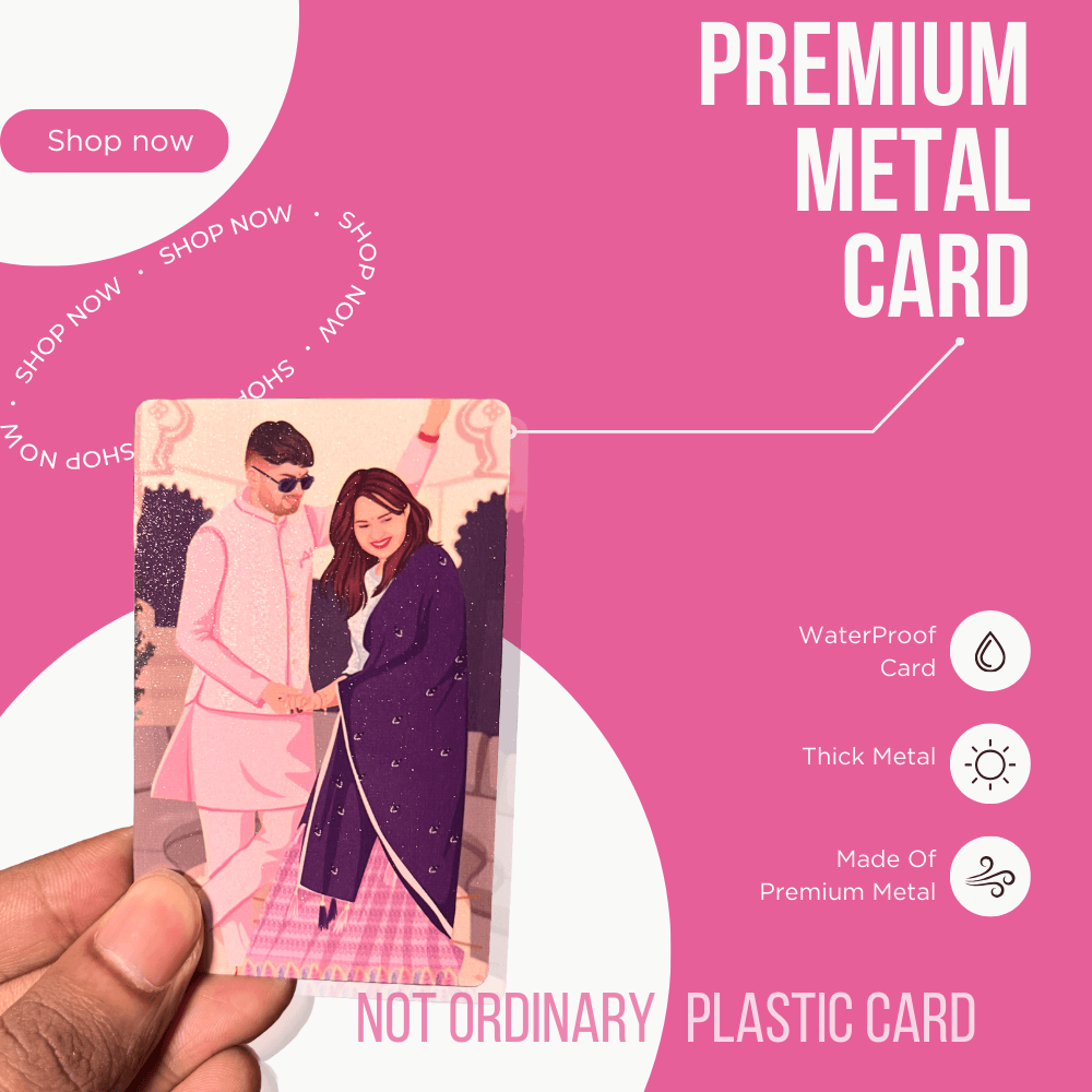 Hand - Drawn | Pair Of Hand - Drawn Wallet Card. - Giftsapp.in