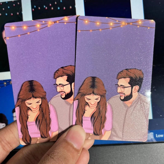 Hand - Drawn | Pair Of Hand - Drawn Wallet Card. - Giftsapp.in