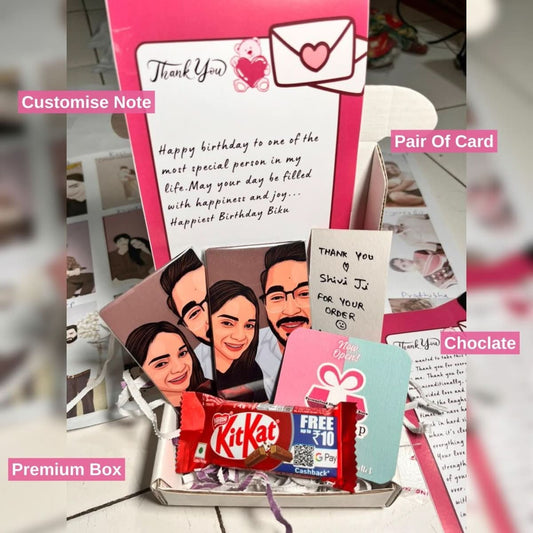 Hand - Drawn | Pair Of Hand - Drawn Wallet Card. - Giftsapp.in