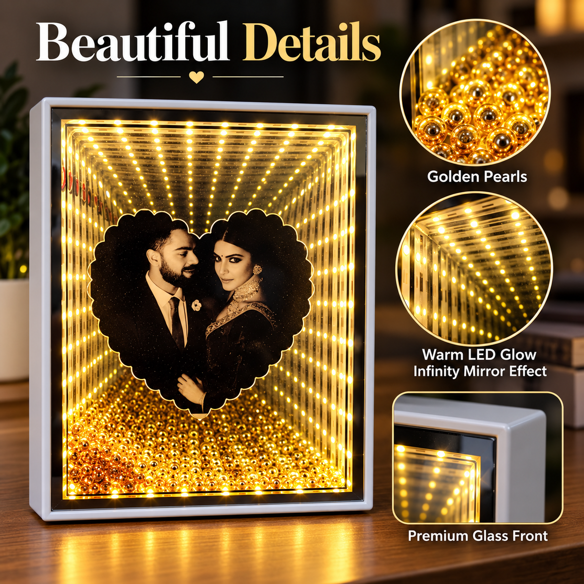 Personalized LED Infinity Mirror Photo Frame