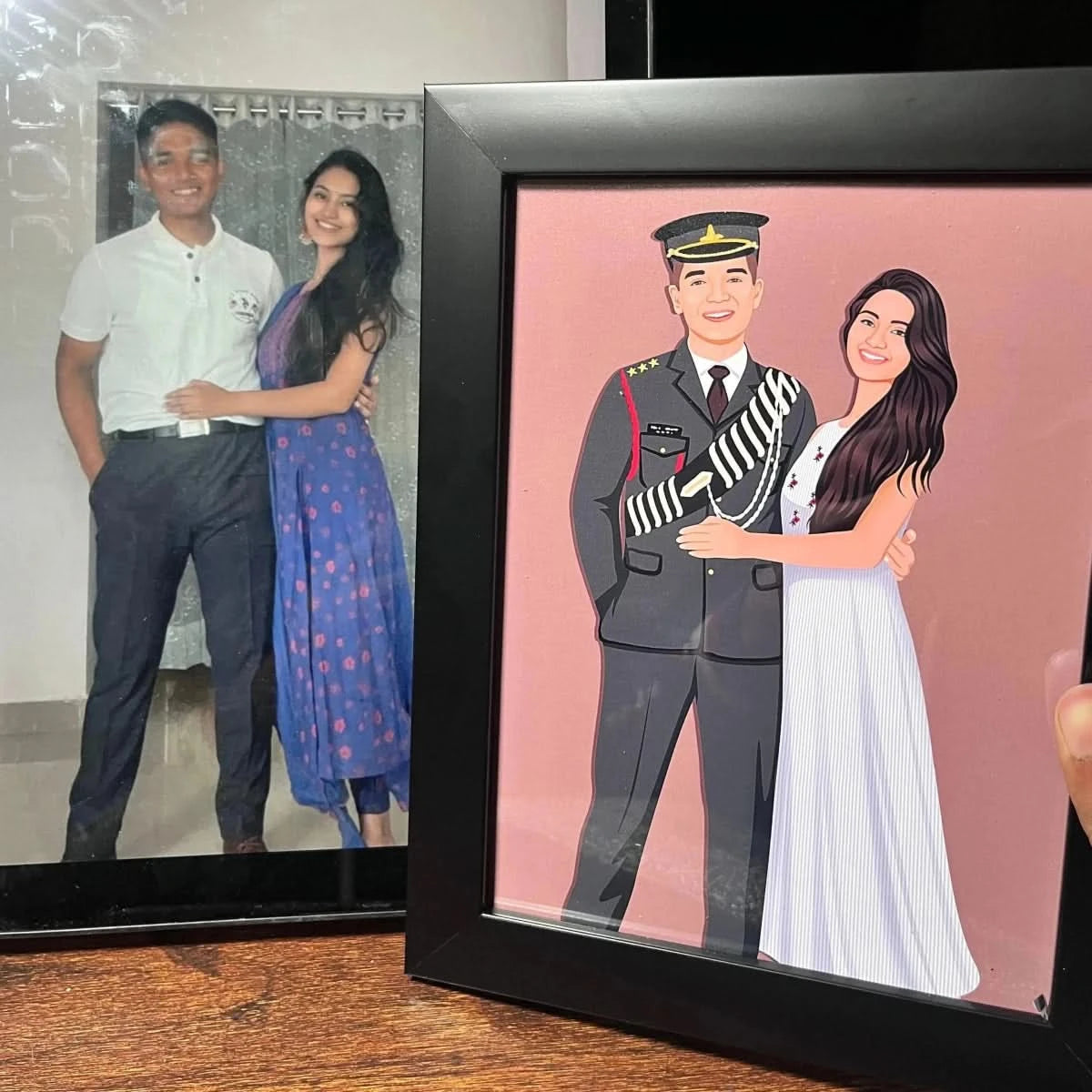 Hand - Drawn Love Illustration Frame - Giftsapp.in