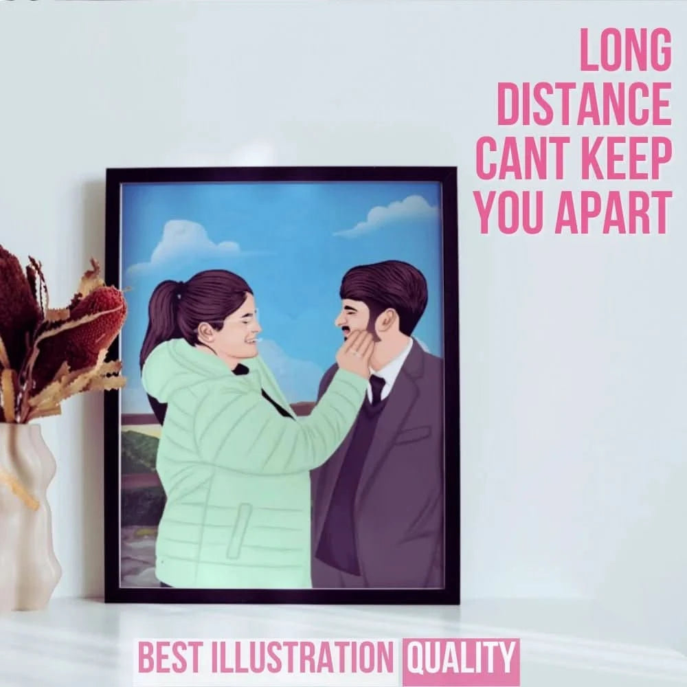 Hand - Drawn Love Illustration Frame - Giftsapp.in