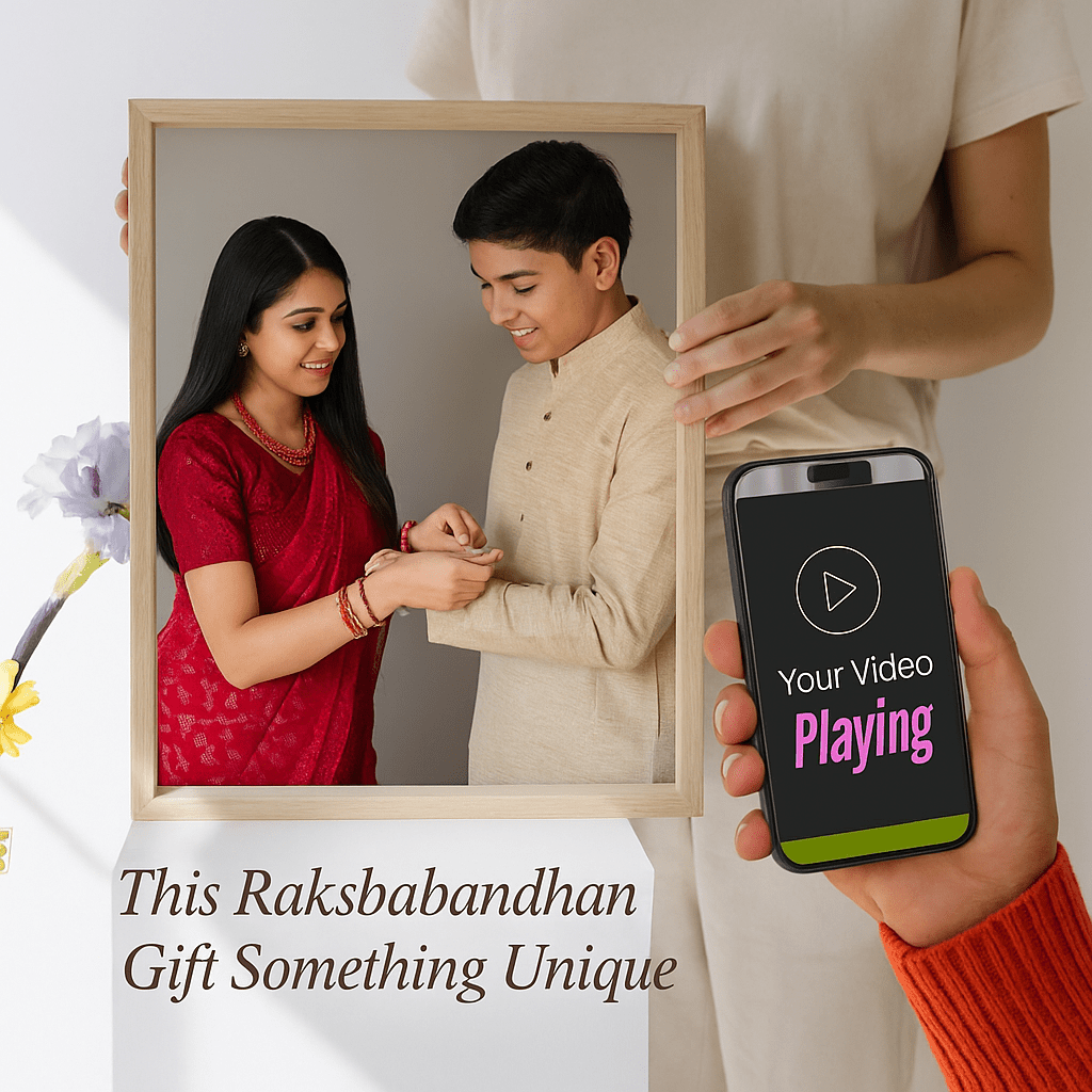 "Raksha Bandhan Best Gift - Scan Frame" - Giftsapp.in